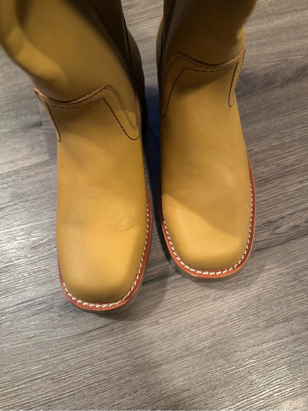 NWOT WOMEN'S FRYE & CO. MIRANDA 14 KNEE HIGH BOOTS BANANA SIZE 7.5 - Picture 9 of 11